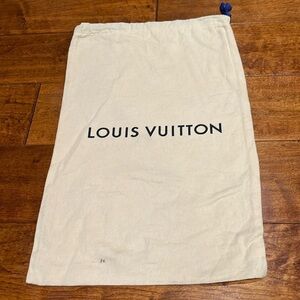 Louis Vuitton Tan Logo Dust Bag
